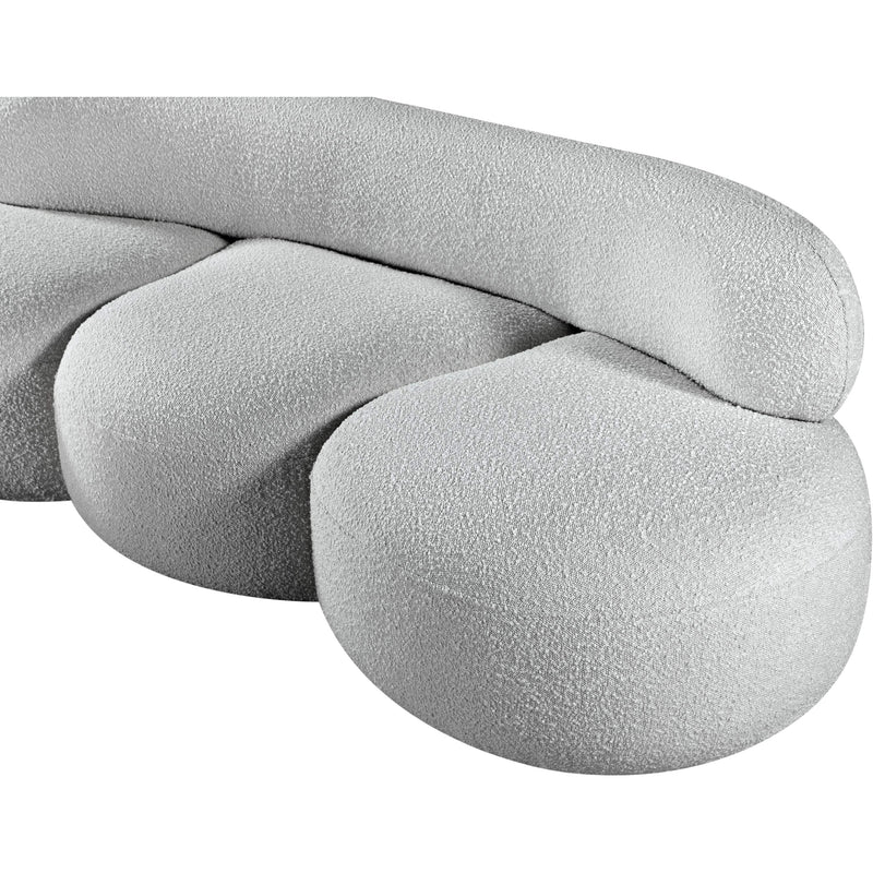 Meridian Venti Grey Boucle Fabric Sofa IMAGE 12