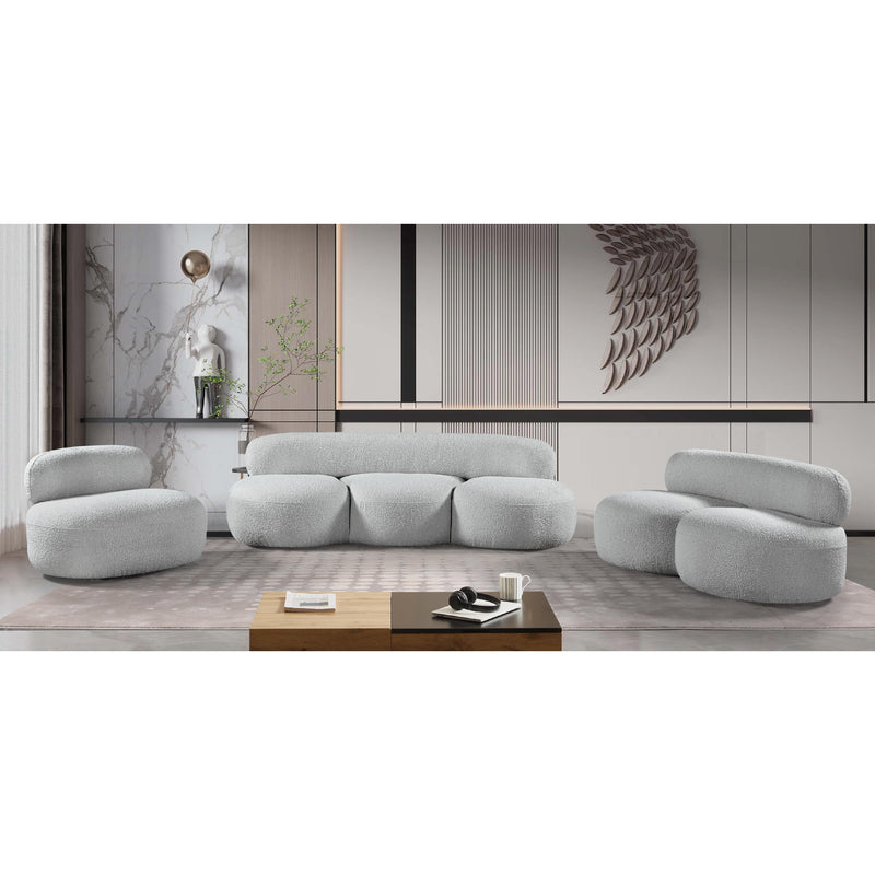 Meridian Venti Grey Boucle Fabric Sofa IMAGE 17