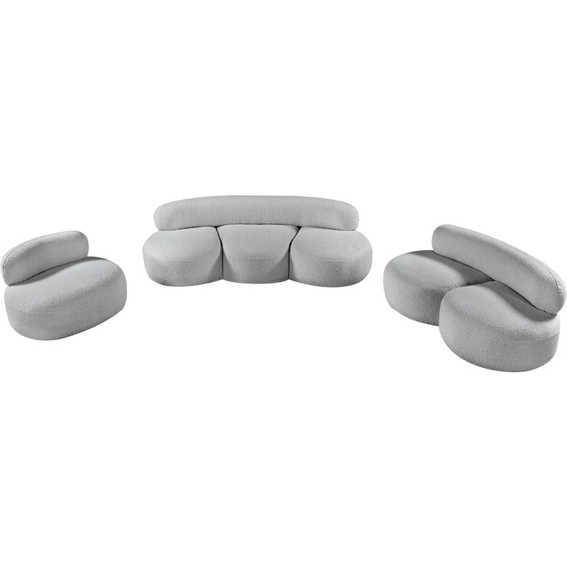 Meridian Venti Grey Boucle Fabric Sofa IMAGE 18