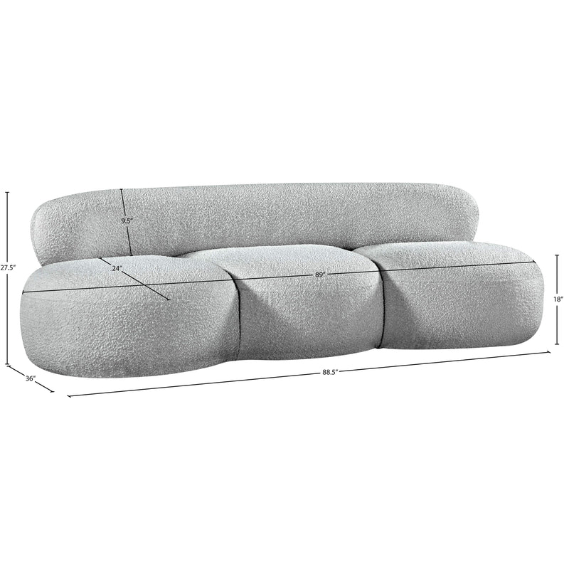 Meridian Venti Grey Boucle Fabric Sofa IMAGE 19