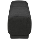 Meridian Heathrow Black Boucle Fabric Ottoman/Bench IMAGE 4