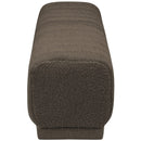 Meridian Heathrow Brown Boucle Fabric Ottoman/Bench IMAGE 4