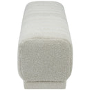 Meridian Heathrow Cream Boucle Fabric Ottoman/Bench IMAGE 4