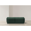 Meridian Heathrow Green Boucle Fabric Ottoman/Bench IMAGE 2