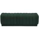 Meridian Heathrow Green Boucle Fabric Ottoman/Bench IMAGE 3
