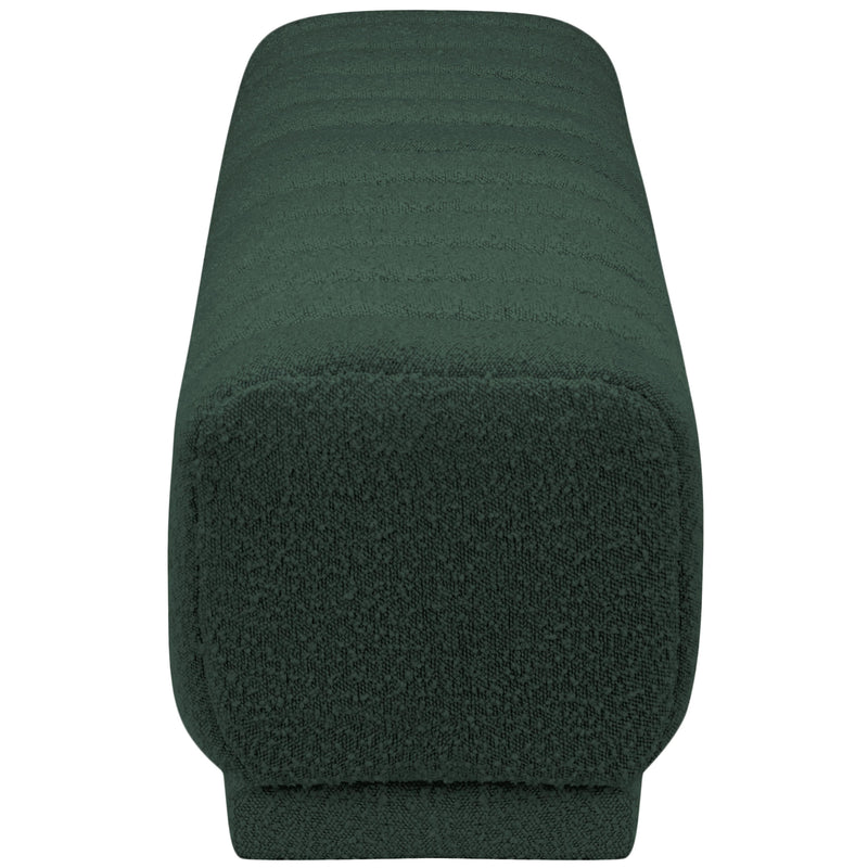 Meridian Heathrow Green Boucle Fabric Ottoman/Bench IMAGE 4