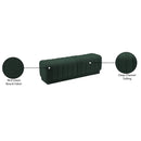 Meridian Heathrow Green Boucle Fabric Ottoman/Bench IMAGE 7
