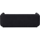 Meridian Kimora Black Linen Textured Fabric Sofa IMAGE 3