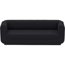 Meridian Kimora Black Linen Textured Fabric Sofa IMAGE 5