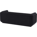 Meridian Kimora Black Linen Textured Fabric Sofa IMAGE 6