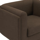Meridian Kimora Brown Linen Textured Fabric Chair IMAGE 7