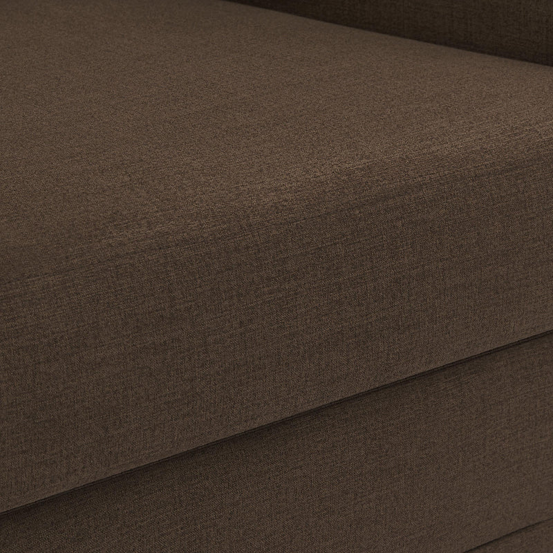 Meridian Kimora Brown Linen Textured Fabric Chair IMAGE 8