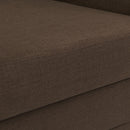 Meridian Kimora Brown Linen Textured Fabric Loveseat IMAGE 10