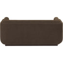 Meridian Kimora Brown Linen Textured Fabric Loveseat IMAGE 3