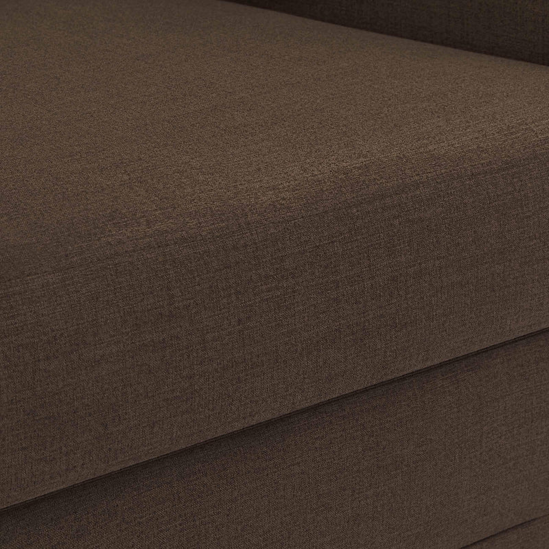 Meridian Kimora Brown Linen Textured Fabric Sofa IMAGE 10