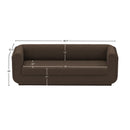 Meridian Kimora Brown Linen Textured Fabric Sofa IMAGE 12