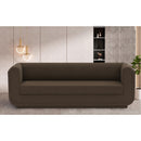 Meridian Kimora Brown Linen Textured Fabric Sofa IMAGE 2