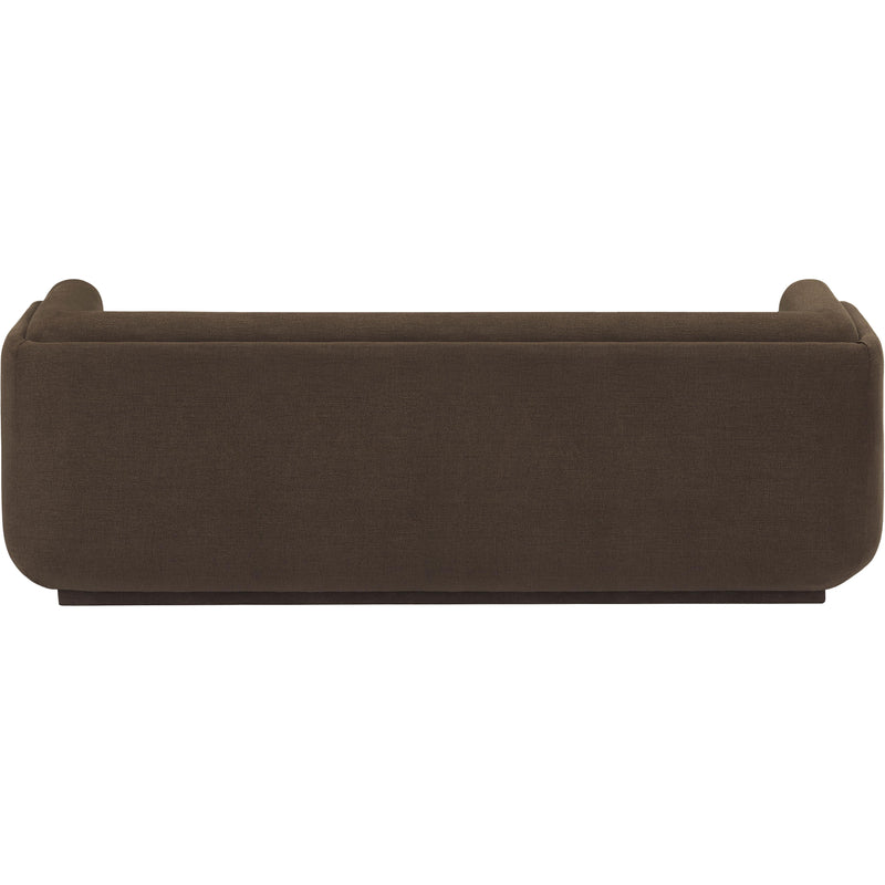 Meridian Kimora Brown Linen Textured Fabric Sofa IMAGE 3