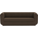 Meridian Kimora Brown Linen Textured Fabric Sofa IMAGE 4