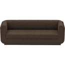 Meridian Kimora Brown Linen Textured Fabric Sofa IMAGE 5