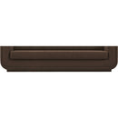 Meridian Kimora Brown Linen Textured Fabric Sofa IMAGE 7