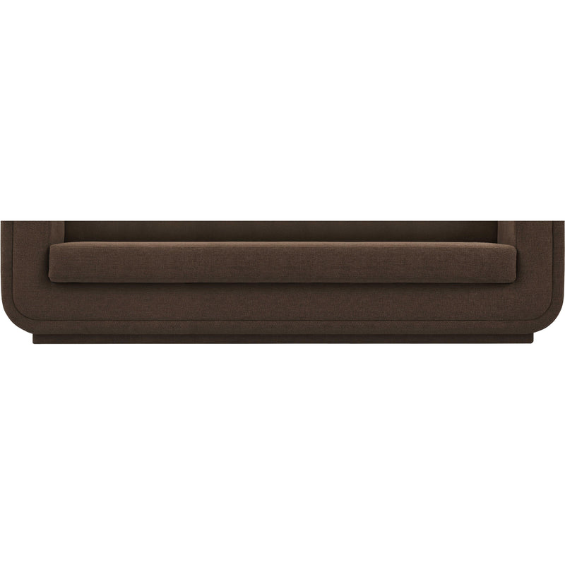 Meridian Kimora Brown Linen Textured Fabric Sofa IMAGE 7