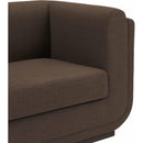 Meridian Kimora Brown Linen Textured Fabric Sofa IMAGE 8