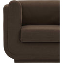 Meridian Kimora Brown Linen Textured Fabric Sofa IMAGE 9