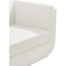 Meridian Kimora Cream Linen Textured Fabric Chair IMAGE 10