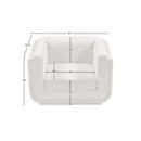 Meridian Kimora Cream Linen Textured Fabric Chair IMAGE 12