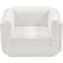 Meridian Kimora Cream Linen Textured Fabric Chair IMAGE 5