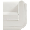Meridian Kimora Cream Linen Textured Fabric Chair IMAGE 7