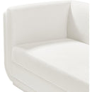 Meridian Kimora Cream Linen Textured Fabric Chair IMAGE 9