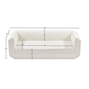 Meridian Kimora Cream Linen Textured Fabric Sofa IMAGE 12