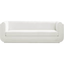 Meridian Kimora Cream Linen Textured Fabric Sofa IMAGE 4