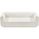 Meridian Kimora Cream Linen Textured Fabric Sofa IMAGE 5