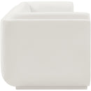 Meridian Kimora Cream Linen Textured Fabric Sofa IMAGE 6