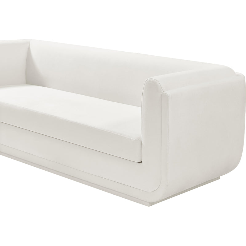 Meridian Kimora Cream Linen Textured Fabric Sofa IMAGE 8