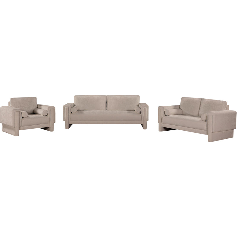 Meridian Madeline Beige Chenille Fabric Chair IMAGE 13