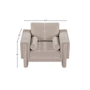 Meridian Madeline Beige Chenille Fabric Chair IMAGE 15