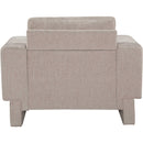 Meridian Madeline Beige Chenille Fabric Chair IMAGE 3