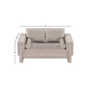 Meridian Madeline Beige Chenille Fabric Loveseat IMAGE 15