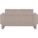 Meridian Madeline Beige Chenille Fabric Loveseat IMAGE 3