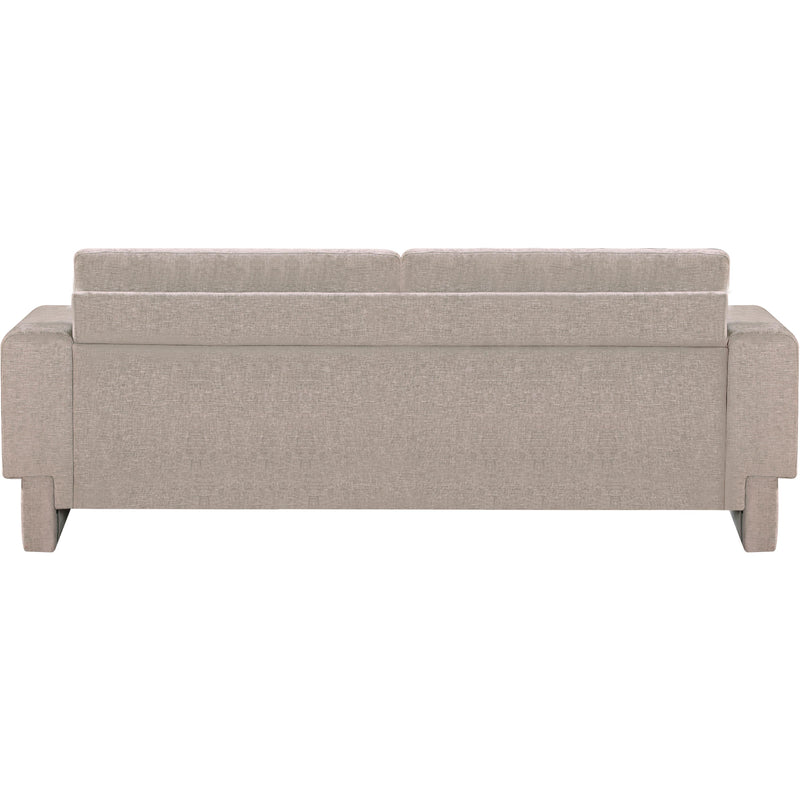 Meridian Madeline Beige Chenille Fabric Sofa IMAGE 3