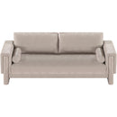 Meridian Madeline Beige Chenille Fabric Sofa IMAGE 5