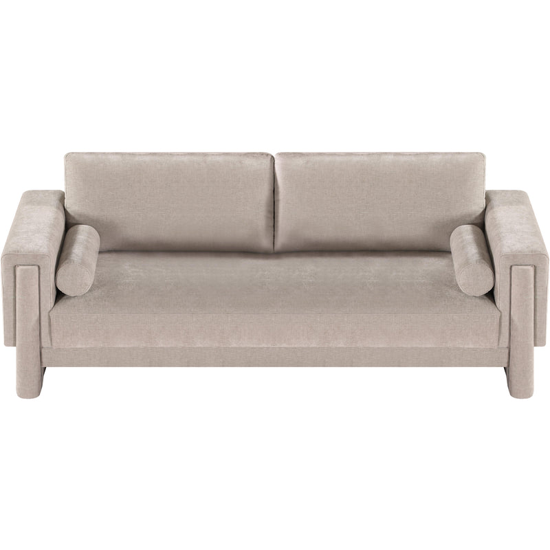 Meridian Madeline Beige Chenille Fabric Sofa IMAGE 5