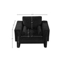 Meridian Madeline Black Chenille Fabric Chair IMAGE 15