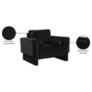 Meridian Madeline Black Chenille Fabric Chair IMAGE 16