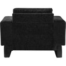 Meridian Madeline Black Chenille Fabric Chair IMAGE 3