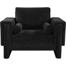 Meridian Madeline Black Chenille Fabric Chair IMAGE 4